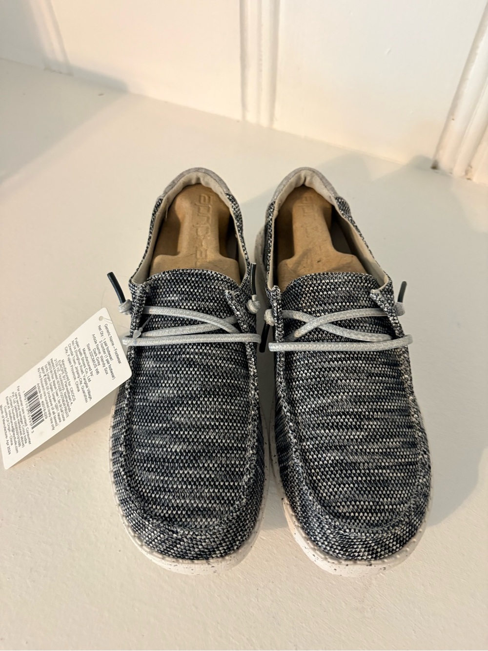 Hey Dude Wally Knit Slip-On Shoe - Black/Gray